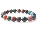 FBT - Indian Agate Multicolor Beaded Men's /Unisex Bracelets - FashionByTeresa